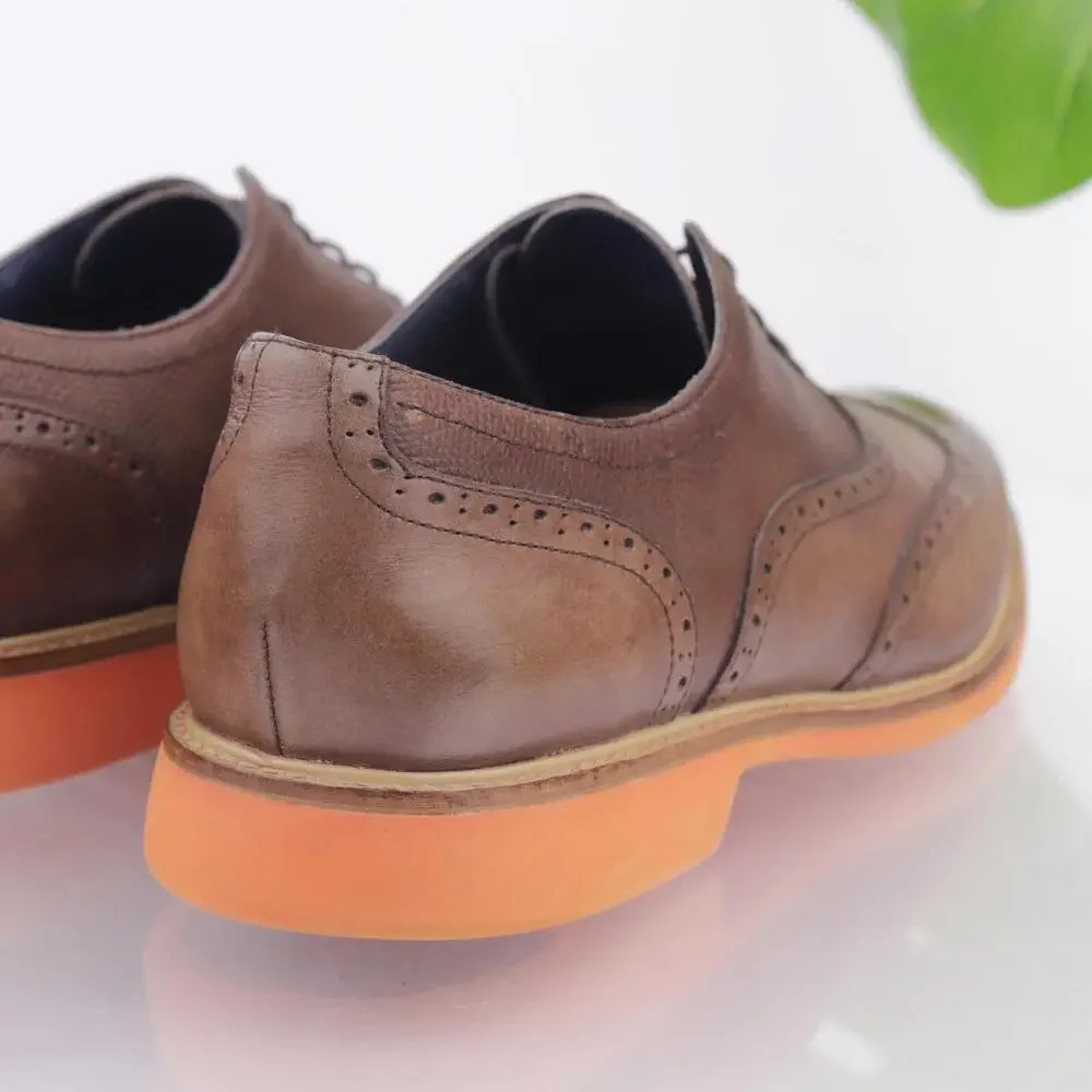 Cole Haan Mens Great Jones Oxfords Size 11 M  Brown Wingtip Brogue Dress Shoes‎